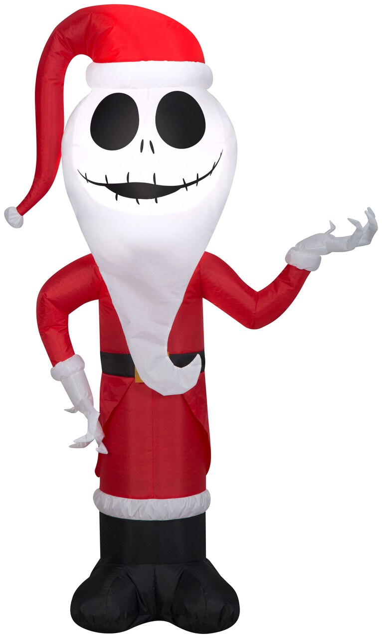 4' Gemmy Airblown Inflatable Nightmare Before Christmas Jack Skellington As Santa 119252